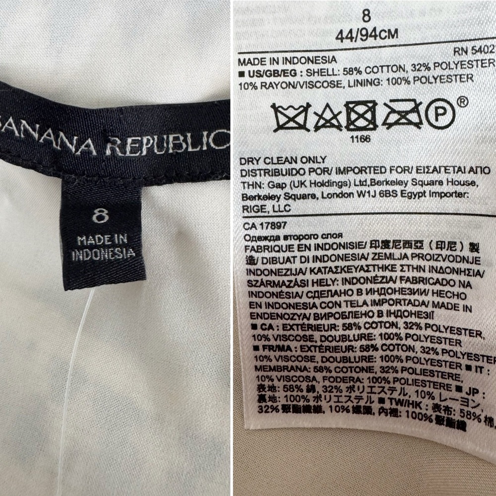 NWT Banana Republic striped jacquard woven fringe fit and flare dress 8 - Picture 11 of 12